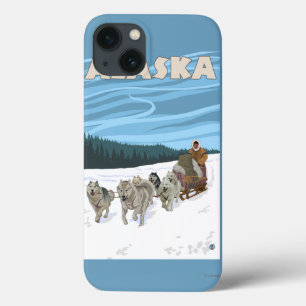 AlaskaDogsledding vintage resoraffisch