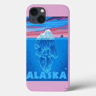 AlaskaIceberg Vintage resor Poster