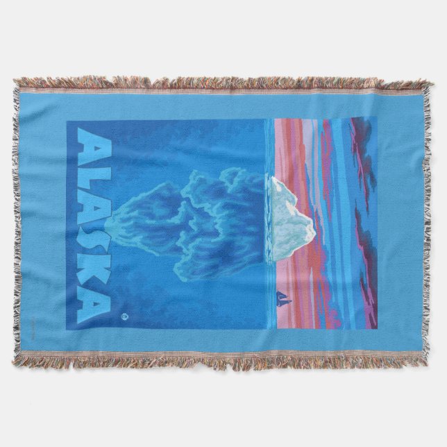 AlaskaIceberg vintage resoraffisch Filt (Framsidan)