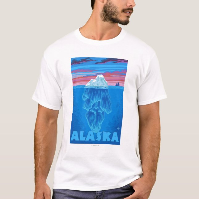 AlaskaIceberg vintage resoraffisch T-shirt (Framsida)