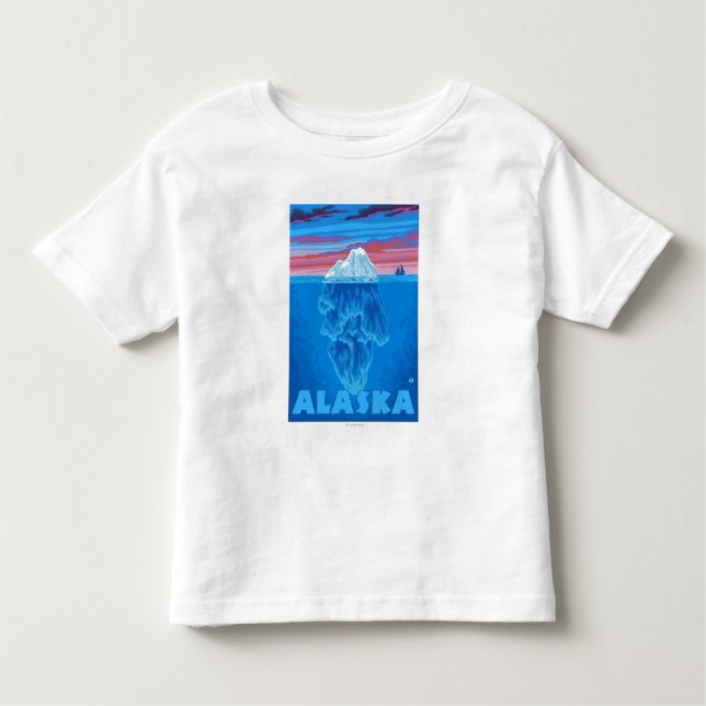 AlaskaIceberg vintage resoraffisch Tee Shirt (Framsida)