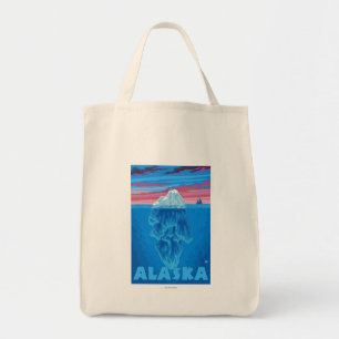 AlaskaIceberg vintage resoraffisch Tygkasse