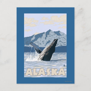AlaskaKnölval Vintage Resa Affisch Vykort