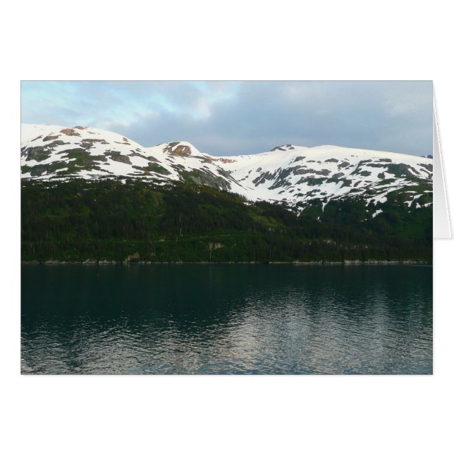 Alaskakusten vid skymning hälsningskort (Framsidan Horizontal)