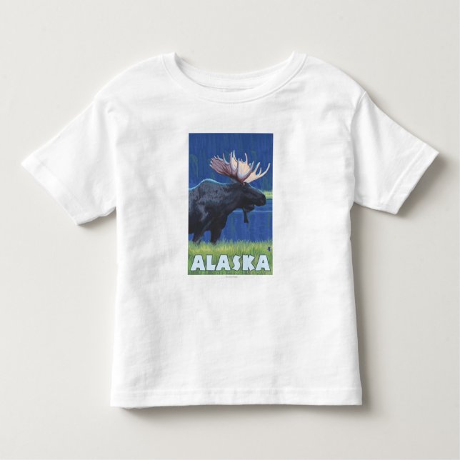 AlaskaMoonlight älg T-shirt (Framsida)