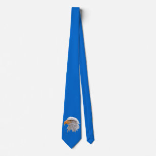Alaskan Bald Eagle Tie Dubbelsidig (Blå) Slips