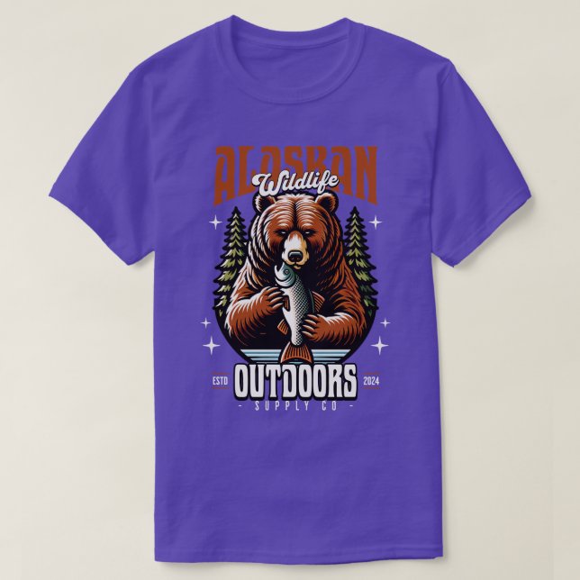 Alaskan Bear Wildlife TShirt T Shirt (Design framsida)