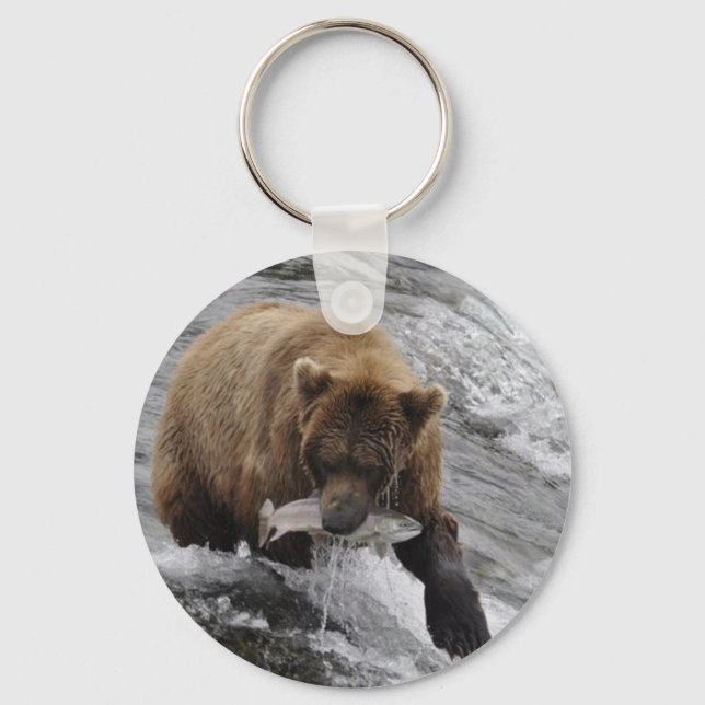 ALASKAN BROWN BEAR NYCKELRING (Framsida)