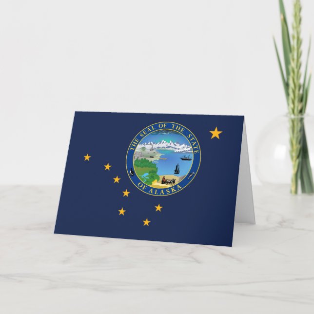 Alaskan Flag & Seal, Flag of Alaska Kort (Framsida)