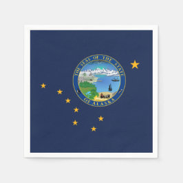 Alaskan Flag & Seal, Flag of Alaska Pappersservett