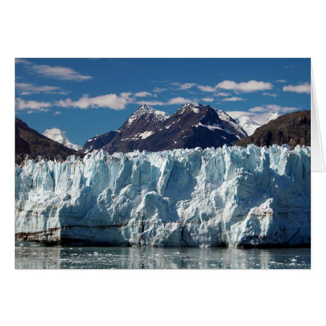 Alaskan Glacier in Prince Williams Ljud Hälsningskort (Framsidan Horizontal)