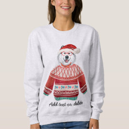 Alaskan Hund Fulständig Jul Hund Mamma Tröja