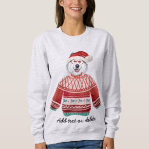 Alaskan Hund Fulständig Jul Hund Mamma Tröja