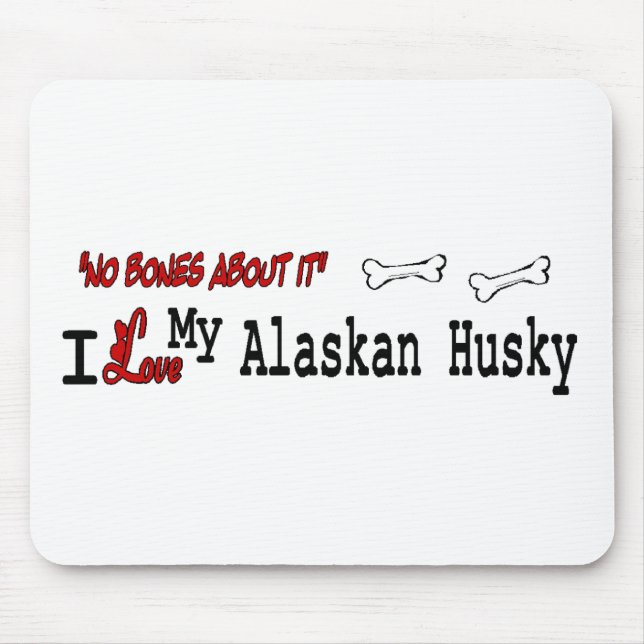 Alaskan Husky Älskare Apparel Gifts Musmatta (Framsidan)