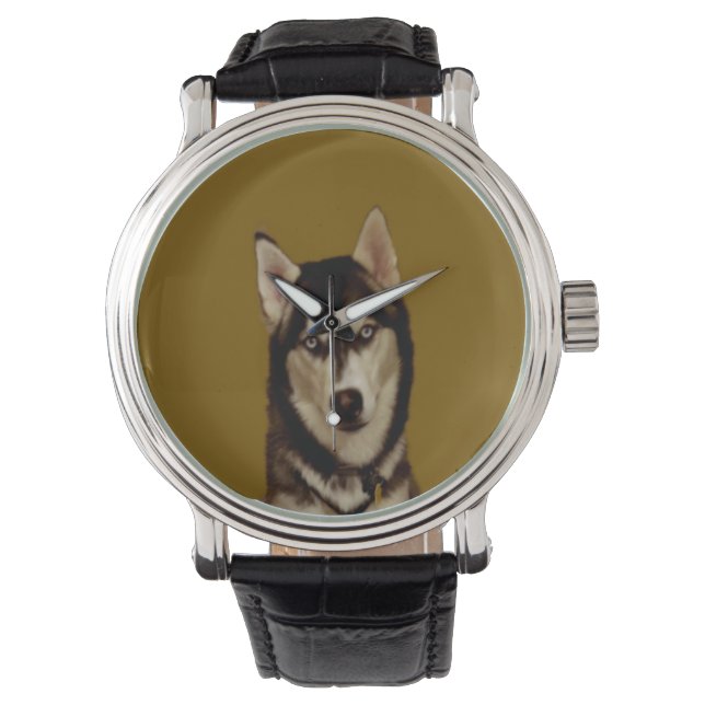 ALASKAN HUSKY HUND ÄLSKARE ARMBANDSUR (Framsida)