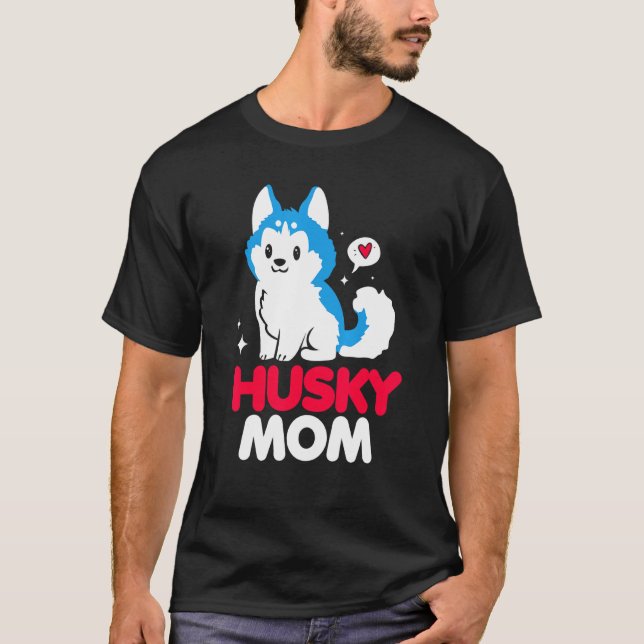 Alaskan Husky Mamma T Shirt (Framsida)