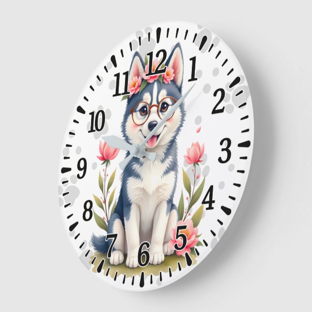 Alaskan Husky Stor Klocka (Vinkel)