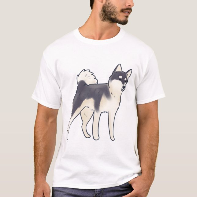 Alaskan klee kai hund Magic T Shirt (Framsida)