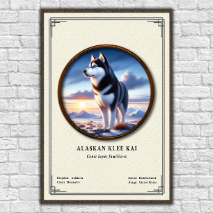Alaskan Klee Kai Zoologi Serie Poster