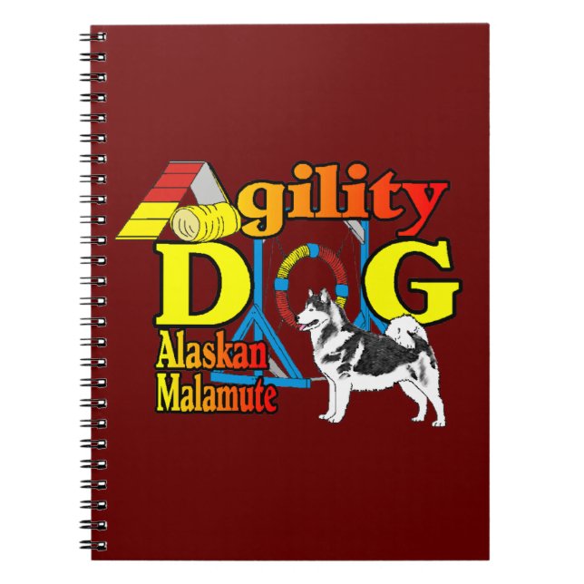 Alaskan Malamute Agility Anteckningsbok (Framsidan)