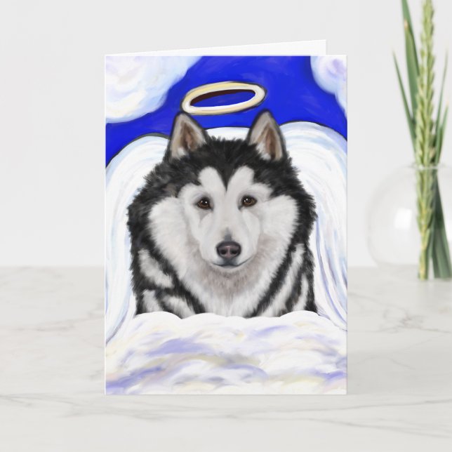 Alaskan Malamute Ängel Kort (Framsida)