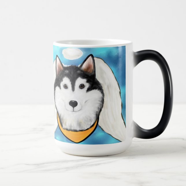 Alaskan Malamute Ängel Magisk Mugg (Höger)
