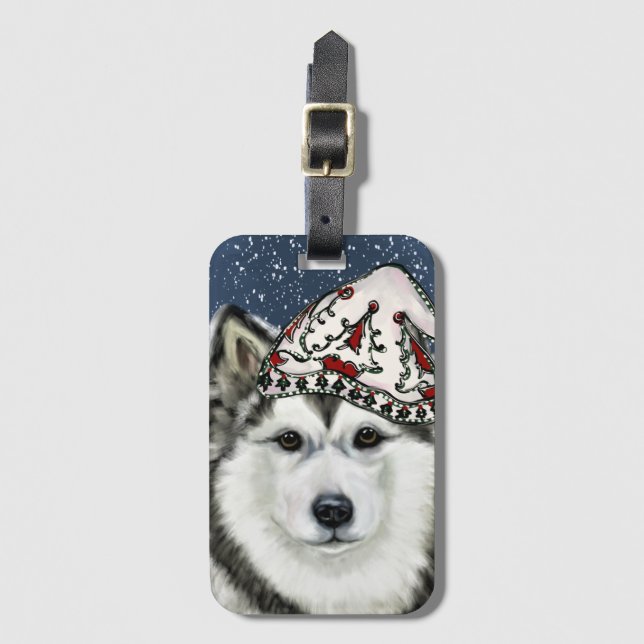 Alaskan Malamute Bagagebricka (Framsida vertikal)