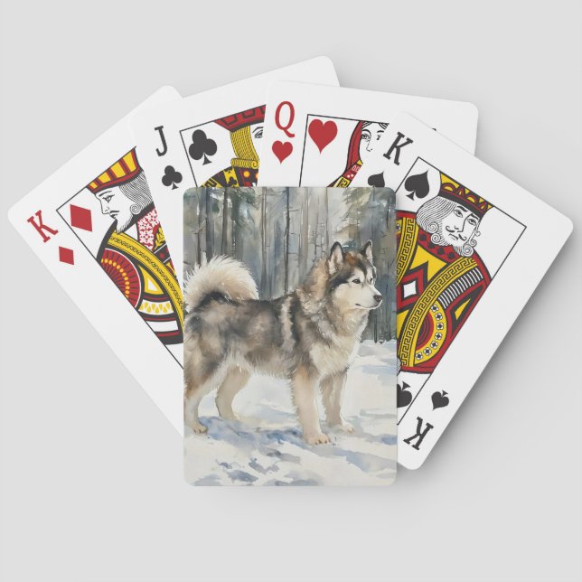 Alaskan Malamute Casinokort (Baksidan)