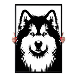 Alaskan Malamute Chic & Stunning Pop Art Affisch