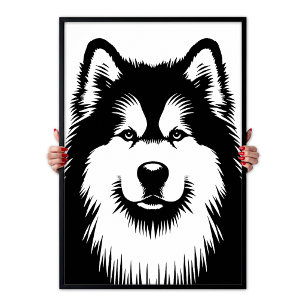 Alaskan Malamute Chic & Stunning Pop Art Affisch