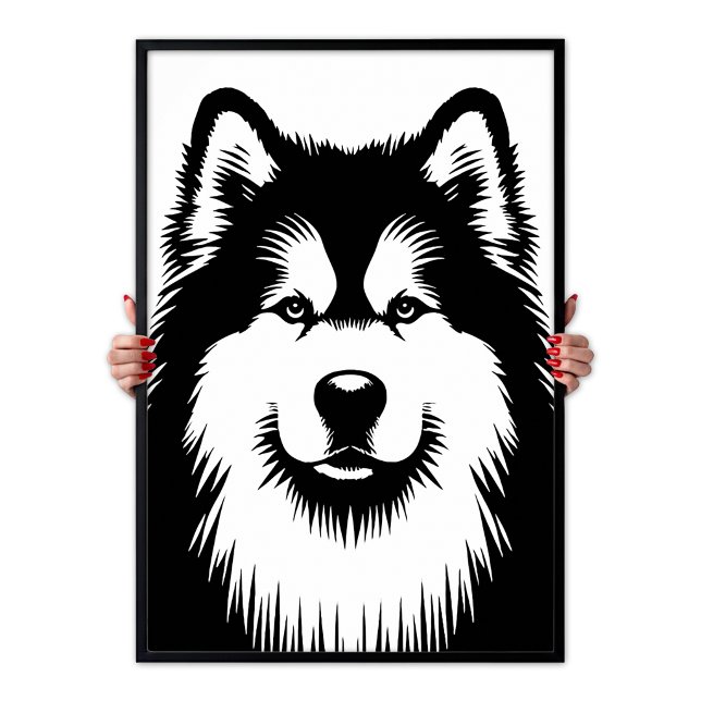 Alaskan Malamute Chic & Stunning Pop Art Affisch (Alaskan Malamute Chic & Stunning Pop Art Poster)