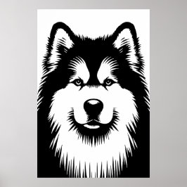 Alaskan Malamute Chic & Stunning Pop Art Poster