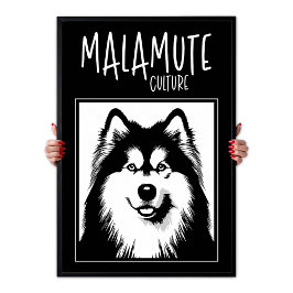 Alaskan Malamute Culture Edgy Pop Art Poster