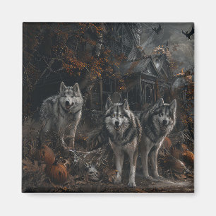 Alaskan Malamute Halloween Natt Hund Delight Magnet