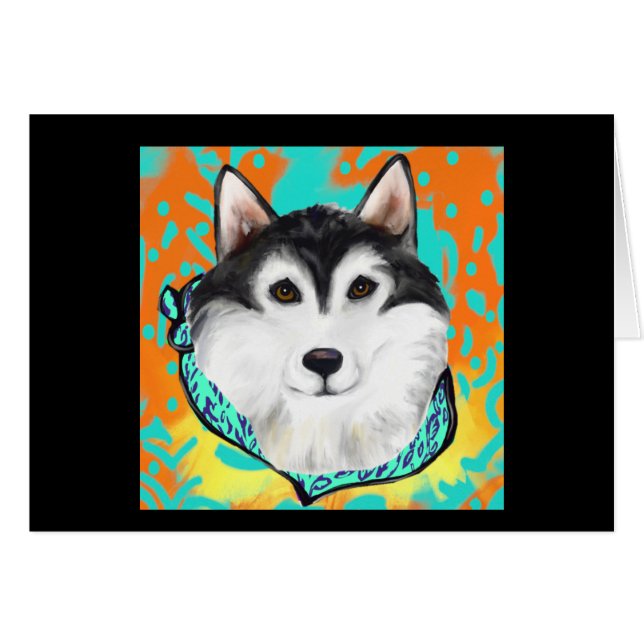 Alaskan Malamute Hälsningskort (Framsidan Horizontal)