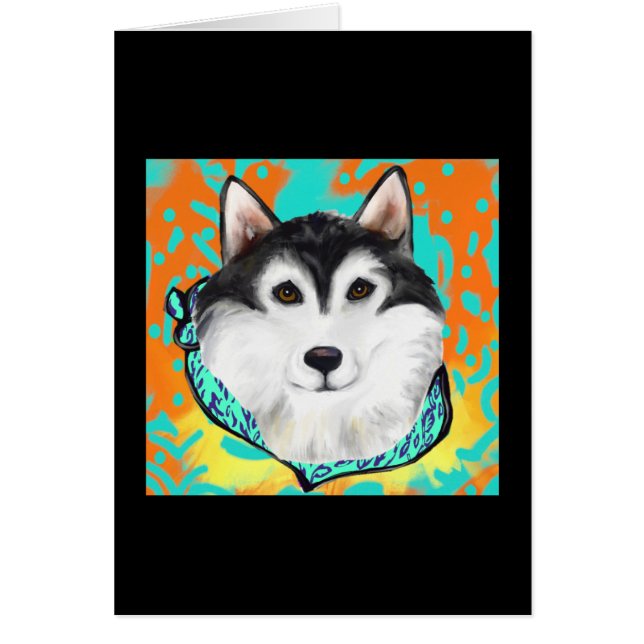 Alaskan Malamute Hälsningskort (Framsidan)