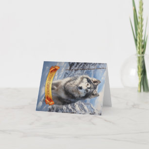 Alaskan Malamute Helgkort