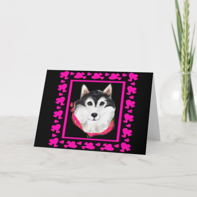 Alaskan Malamute Helgkort (Framsida)