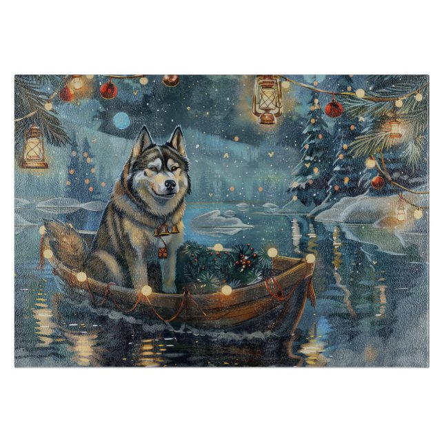 Alaskan Malamute Julfestlig resa (Framsidan)
