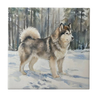 Alaskan Malamute Kakelplatta