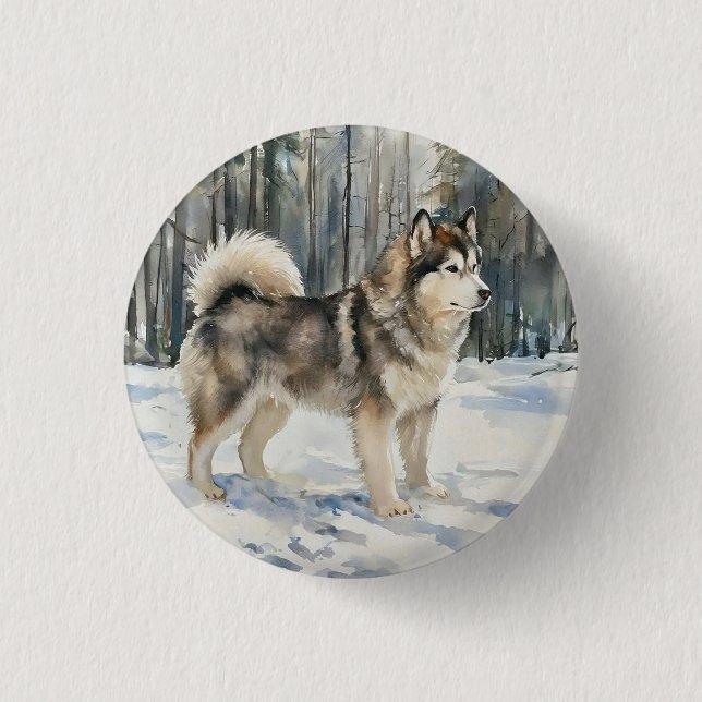 Alaskan Malamute Knapp (Framsida)