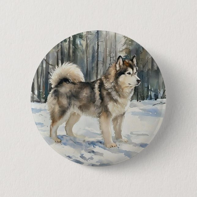 Alaskan Malamute Knapp (Framsida)