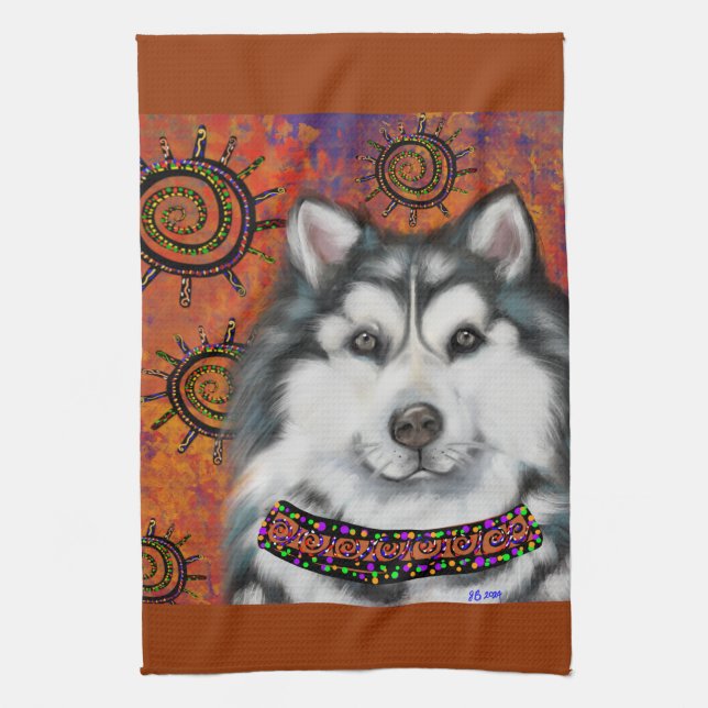 ALASKAN MALAMUTE KÖKSHANDDUK (Vertikal)