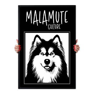 Alaskan Malamute Kultur Edgy Pop Art Affisch