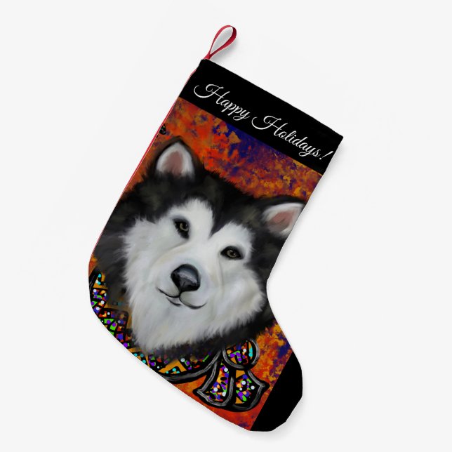 Alaskan Malamute  Liten Julstrumpa (Framsidan (Hängande))
