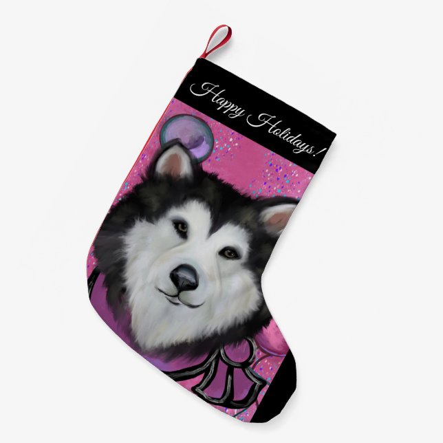 Alaskan Malamute   Liten Julstrumpa (Framsidan (Hängande))