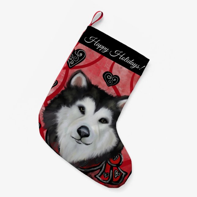 Alaskan Malamute  Liten Julstrumpa (Framsidan (Hängande))