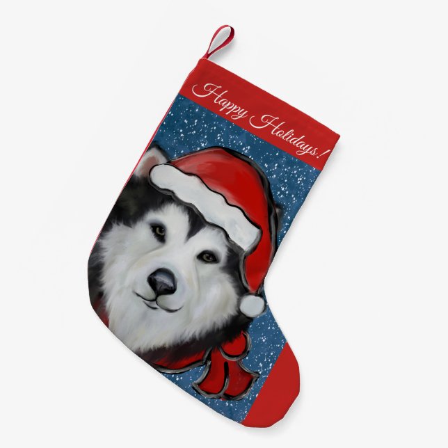 Alaskan Malamute  Liten Julstrumpa (Framsidan (Hängande))