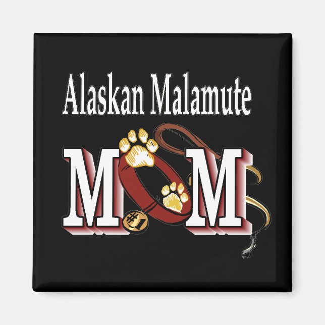 Alaskan Malamute MAMMA Magnet (Framsidan)