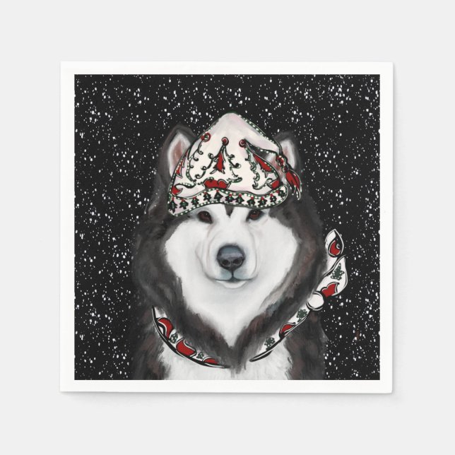 Alaskan Malamute                 Pappersservett (Framsidan)